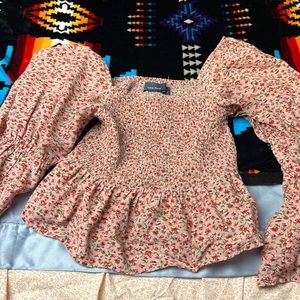 Floral Peasant Blouse